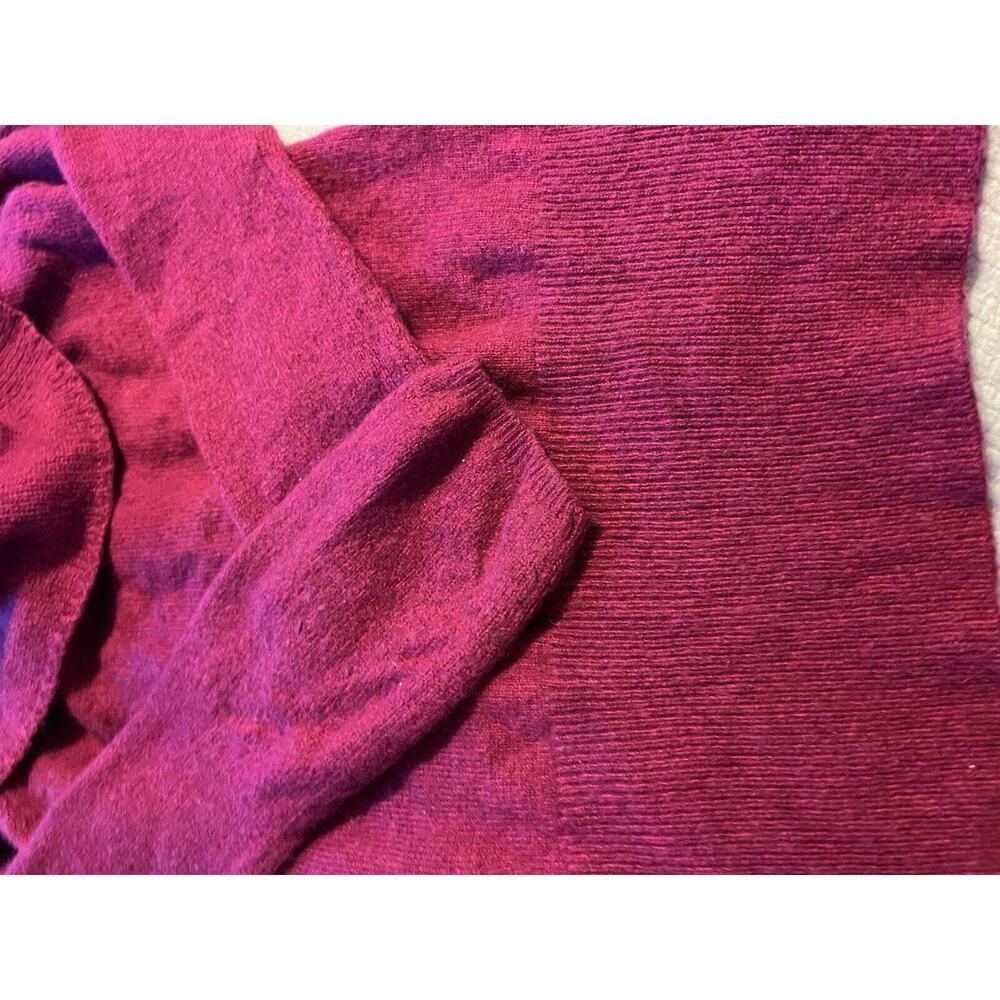 WHITE HOUSE BLACK MARKET DARK FUCHSIA PINK SHAWL COLLAR SWEATER SZ M Wool Blend - Picture 3 of 9